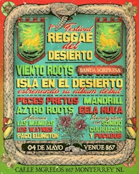 a poster for reggae desert festival